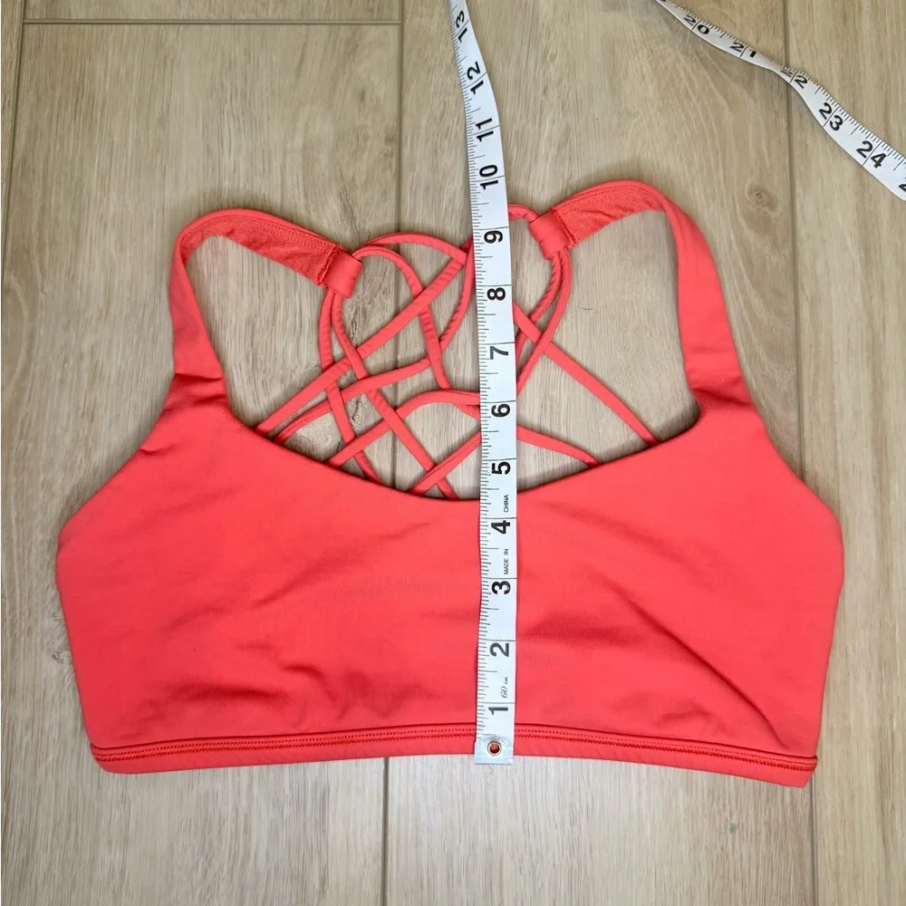 Lululemon Free To Be Wild Strappy Sports Bra Coral Pink Size 6 - Picture 4 of 6